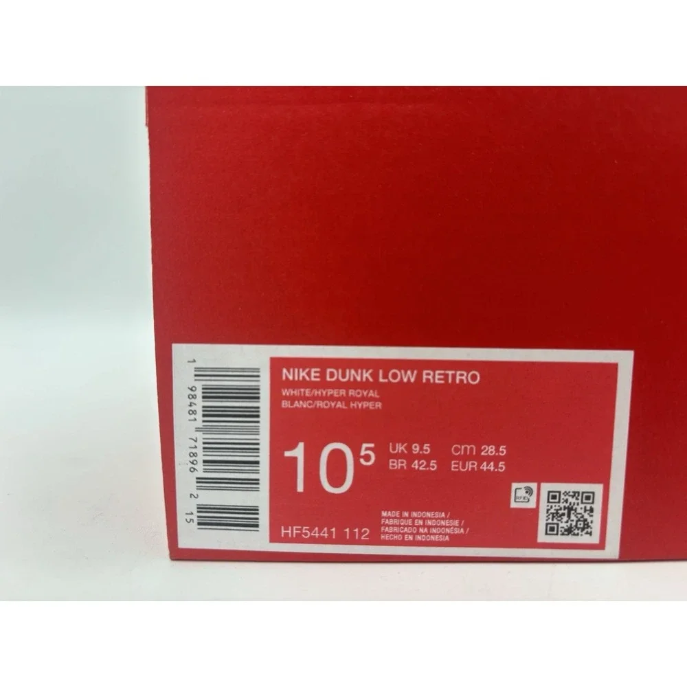 Size 10.5 - Nike Dunk 2025 Low Kentucky HF5441-112 No Box Lid